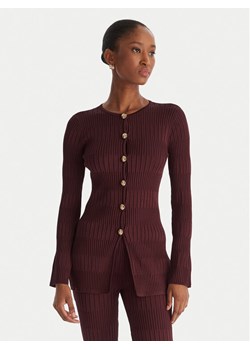 Marciano Guess Spodnie materiałowe 5YGB29 5881Z Bordowy Regular Fit ze sklepu MODIVO w kategorii Spodnie damskie - zdjęcie 186806247