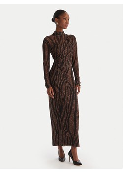 ACCESS FASHION Sukienka koktajlowa 54-3352-0006 Brązowy Slim Fit ze sklepu MODIVO w kategorii Sukienki - zdjęcie 186806345