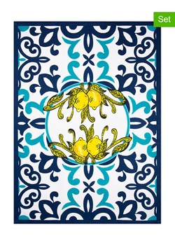 Trendy Kitchen by EXCÉLSA 3-częściowy zestaw &quot;Amalfi&quot; w kolorze granatowo-biało-żółtym ze sklepu Limango Polska w kategorii Ścierki kuchenne - zdjęcie 186808169