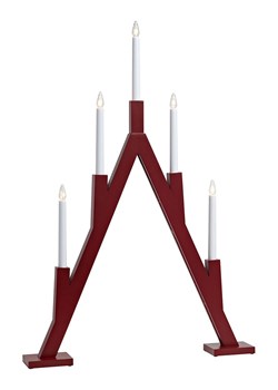 Marksljöd Lampa adwentowa &quot;Bjurfors&quot; w kolorze czerwonym - 56 x 77 cm ze sklepu Limango Polska w kategorii Dekoracje bożonarodzeniowe - zdjęcie 186808807