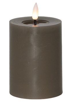 STAR Trading Świeca LED &quot;Flamme Flow Pillar&quot; w kolorze szarobrązowym - wys. 12,5 cm ze sklepu Limango Polska w kategorii Świece i dyfuzory - zdjęcie 186809097