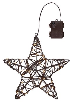 STAR Trading Dekoracyjna zawieszka LED "Vicke Star" w kolorze brązowym - 30 x 30 cm - id: 17867123 - marki Star Trading - 186809138 STAR Trading Dekoracyjna zawieszka LED "Vicke Star" w kolorze brązowym - 30 x 30 cm ze sklepu Limango Polska w kategorii Oświetlenie - zdjęcie 186809138
