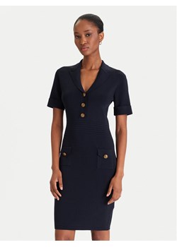 Guess Sukienka dzianinowa W5YK29 Z0130 Granatowy Slim Fit - id: 0000305238160 - marki Guess - 186811037 Guess Sukienka dzianinowa W5YK29 Z0130 Granatowy Slim Fit ze sklepu MODIVO w kategorii Sukienki - zdjęcie 186811037