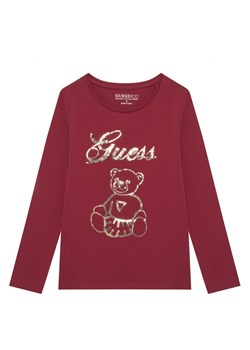 Guess Bluzka K5BI03 J1314 Czerwony Regular Fit ze sklepu MODIVO w kategorii Bluzki dziewczęce - zdjęcie 186811068