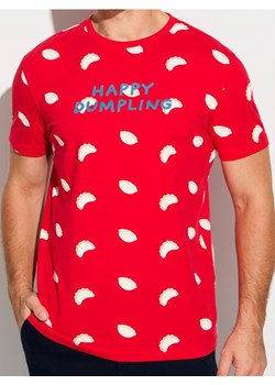 Sinsay - Bawełniana koszulka z napisem - czerwony ze sklepu Sinsay w kategorii T-shirty męskie - zdjęcie 186812517