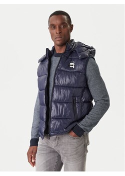 KARL LAGERFELD Kamizelka 505023 554590 Granatowy Regular Fit ze sklepu MODIVO w kategorii Kamizelki męskie - zdjęcie 186812929