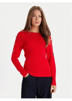 Morgan Sweter 252-MTECNA Czerwony Regular Fit ze sklepu MODIVO w kategorii Swetry damskie - zdjęcie 186812937