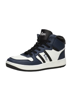 Granatowe sportowe buty męskie z eko skóry Lee Cooper 1306m - id: 25100 - marki Lee Cooper - 186814548 Granatowe sportowe buty męskie z eko skóry Lee Cooper 1306m ze sklepu suzana.pl w kategorii Buty sportowe męskie - zdjęcie 186814548