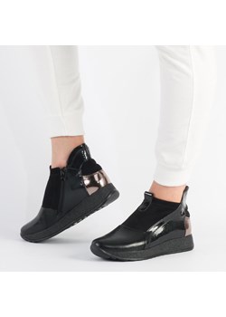 Czarne sneakersy damskie Jezzi Asa195-2 ze sklepu suzana.pl w kategorii Buty sportowe damskie - zdjęcie 186815325