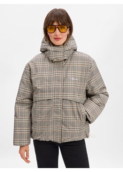 PEGADOR Damska kurtka oversize - Valera Kobiety beżowy w kratkę ze sklepu vangraaf w kategorii Kurtki damskie - zdjęcie 186815509