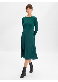 Ambiance Damska sukienka plisowana Kobiety jodłowy jednolity ze sklepu vangraaf w kategorii Sukienki - zdjęcie 186815536