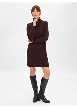 More & More Damska sukienka z dzianiny Kobiety Sztuczne włókno czekoladowy jednolity ze sklepu vangraaf w kategorii Sukienki - zdjęcie 186815537