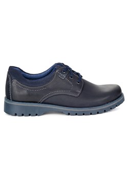 Buty męskie skórzane casual KOMODO 879 granatowe - id: 11298n - marki Komodo - 186815738 Buty męskie skórzane casual KOMODO 879 granatowe ze sklepu butyolivier w kategorii Półbuty męskie - zdjęcie 186815738