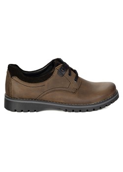 Buty męskie skórzane casual KOMODO 879 oliwka - id: 11296n - marki Komodo - 186815775 Buty męskie skórzane casual KOMODO 879 oliwka ze sklepu butyolivier w kategorii Półbuty męskie - zdjęcie 186815775