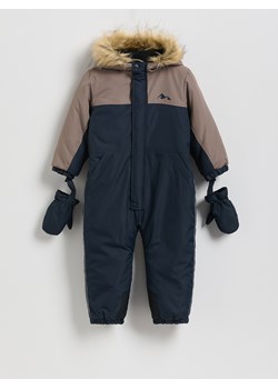 Reserved - Ocieplany kombinezon z rękawiczkami - granatowy ze sklepu Reserved w kategorii Kombinezony i kurtki - zdjęcie 186818897