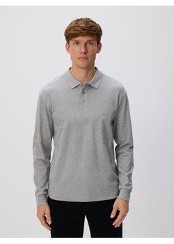 Reserved - Polo z długim rękawem - jasnoszary ze sklepu Reserved w kategorii T-shirty męskie - zdjęcie 186818919