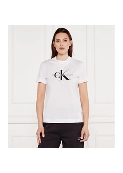 Calvin Klein Jeans T-shirt CORE MONOLOGO | Regular Fit ze sklepu Gomez Fashion Store w kategorii Bluzki damskie - zdjęcie 186819489