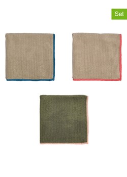 OYOY living design Ściereczki (3 szt.) w kolorze oliwkowo-beżowym - 30 x 30 cm ze sklepu Limango Polska w kategorii Akcesoria kuchenne - zdjęcie 186820636