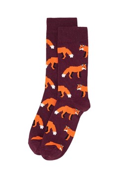 Happy Socks Skarpety &quot;Fox&quot; w kolorze fioletowo-pomarańczowym ze sklepu Limango Polska w kategorii Skarpetki męskie - zdjęcie 186820795
