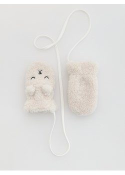 Reserved - Jednopalczaste rękawiczki na sznurku - złamana biel ze sklepu Reserved w kategorii Rękawiczki dziecięce - zdjęcie 186821376