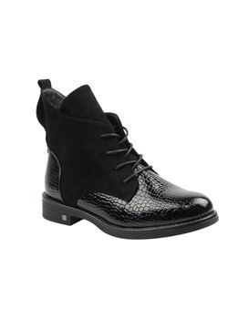 Ocieplane botki damskie czarne Potocki 25-12080 ze sklepu ulubioneobuwie w kategorii Botki - zdjęcie 186821635