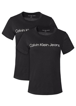 Calvin Klein Jeans Komplet t-shirtów J20J220161 Czarny Slim Fit ze sklepu MODIVO w kategorii Bluzki damskie - zdjęcie 186821786