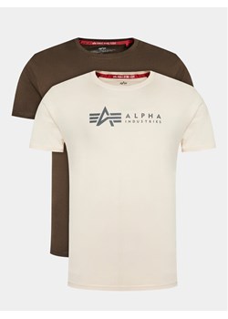 Alpha Industries Komplet t-shirtów Alpha Label T 2 118534 Kolorowy Regular Fit ze sklepu MODIVO w kategorii T-shirty męskie - zdjęcie 186821895