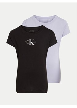 Calvin Klein Jeans Komplet t-shirtów Monologo IG0IG02860 Kolorowy Slim Fit ze sklepu MODIVO w kategorii Bluzki dziewczęce - zdjęcie 186822029