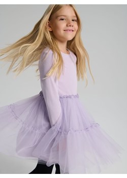 Sinsay - Prążkowana sukienka babydoll - fioletowy ze sklepu Sinsay w kategorii Sukienki dziewczęce - zdjęcie 186825718