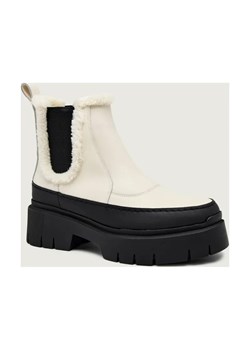 HUGO Skórzane sztyblety Kris_ChBootie_FRLT | shearling ze sklepu Gomez Fashion Store w kategorii Botki - zdjęcie 186825935