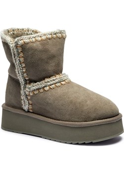 MOU Skórzane śniegowce Norfolk | z dodatkiem wełny ze sklepu Gomez Fashion Store w kategorii Śniegowce damskie - zdjęcie 186826216