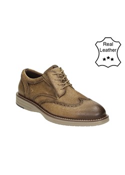 Bullboxer Skórzane trzewiki w kolorze szarobrązowym ze sklepu Limango Polska w kategorii Półbuty męskie - zdjęcie 187043098