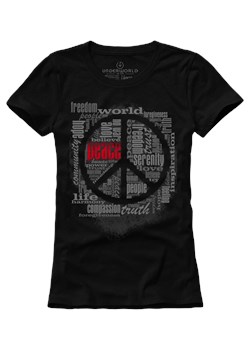 T-shirt damski UNDERWORLD Peace czarny ze sklepu morillo w kategorii Bluzki damskie - zdjęcie 187044998