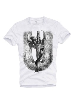 T-shirt męski UNDERWORLD Dragon biały ze sklepu morillo w kategorii T-shirty męskie - zdjęcie 187046796