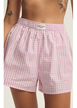 Esotiq spodenki w kratę Bloovii Locklyn 43754-03X, Kolor różowo-biały, Rozmiar L, BLOOVII ze sklepu Primodo w kategorii Piżamy damskie - zdjęcie 187056836