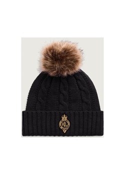LAUREN RALPH LAUREN Czapka Crest-Patch | z dodatkiem wełny - id: RL255W000088E38 - marki Ralph Lauren - 187058075 LAUREN RALPH LAUREN Czapka Crest-Patch | z dodatkiem wełny ze sklepu Gomez Fashion Store w kategorii Czapki zimowe damskie - zdjęcie 187058075