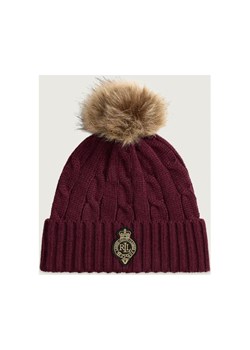 LAUREN RALPH LAUREN Czapka Crest-Patch | z dodatkiem wełny - id: RL255W00008814S - marki Ralph Lauren - 187058078 LAUREN RALPH LAUREN Czapka Crest-Patch | z dodatkiem wełny ze sklepu Gomez Fashion Store w kategorii Czapki zimowe damskie - zdjęcie 187058078