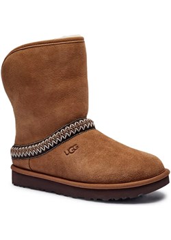 UGG Skórzane śniegowce CLASSIC SHORT CRESCENT | z dodatkiem wełny ze sklepu Gomez Fashion Store w kategorii Śniegowce damskie - zdjęcie 187058417