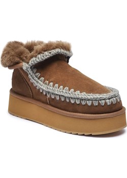 MOU Skórzane śniegowce Mini Eskimo Platform | z dodatkiem wełny ze sklepu Gomez Fashion Store w kategorii Śniegowce damskie - zdjęcie 187058425