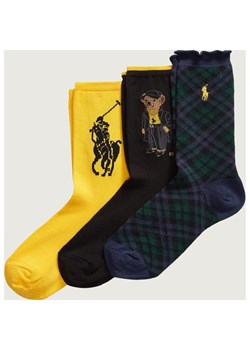 POLO RALPH LAUREN Skarpety 3-pack HOLD BR GTBX-CREW - id: PR255W00001275N - marki Polo Ralph Lauren - 187187806 POLO RALPH LAUREN Skarpety 3-pack HOLD BR GTBX-CREW ze sklepu Gomez Fashion Store w kategorii Skarpetki damskie - zdjęcie 187187806