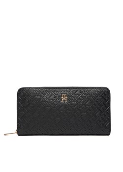 Portfel Tommy Hilfiger Lgr Za Mono AW0AW18036 Czarny ze sklepu eobuwie.pl w kategorii Portfele damskie - zdjęcie 187188056