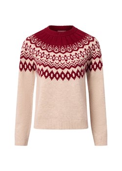 Marie Lund Damski sweter z dzianiny z zawartością merynosów Kobiety Wełna merino écru wzorzysty ze sklepu vangraaf w kategorii Swetry damskie - zdjęcie 187188535