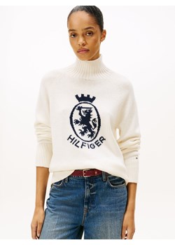 Tommy Hilfiger Wełniany sweter damski Kobiety Bawełna écru jednolity ze sklepu vangraaf w kategorii Swetry damskie - zdjęcie 187188558