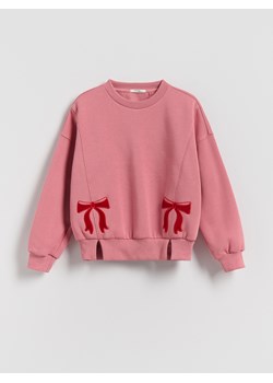 Reserved - Bluza z kokardkami - jasnofioletowy ze sklepu Reserved w kategorii Bluzy dziewczęce - zdjęcie 187189128