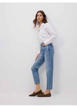 Reserved - Jeansy mom fit slim - niebieski ze sklepu Reserved w kategorii Jeansy damskie - zdjęcie 187189347