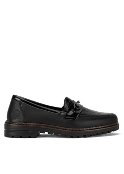 Loafersy Rieker 54862-01 Czarny ze sklepu eobuwie.pl w kategorii Lordsy damskie - zdjęcie 187196847