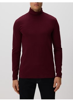 Reserved - Bawełniany longsleeve z golfem - brązowy - id: 494EX-88X - marki Reserved - 187198305 Reserved - Bawełniany longsleeve z golfem - brązowy ze sklepu Reserved w kategorii T-shirty męskie - zdjęcie 187198305