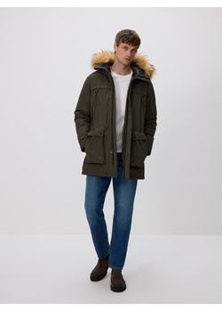 Reserved - Kurtka parka z kapturem - ciemnozielony - id: 750GC-78X - marki Reserved - 187198377 Reserved - Kurtka parka z kapturem - ciemnozielony ze sklepu Reserved w kategorii Kurtki męskie - zdjęcie 187198377