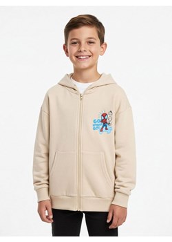 Sinsay - Bluza z kapturem z nadrukiem na plecach Spidey & His Amazing Friends - beżowy - id: 816DM-08X - marki Sinsay - 187200388 Sinsay - Bluza z kapturem z nadrukiem na plecach Spidey & His Amazing Friends - beżowy ze sklepu Sinsay w kategorii Bluzy chłopięce - zdjęcie 187200388