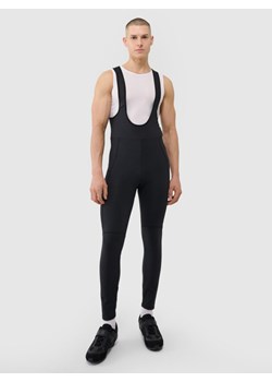 Męskie legginsy rowerowe z szelkami 4F 4FWSS25TFTIM329 - czarne ze sklepu Sportstylestory.com w kategorii Spodnie męskie - zdjęcie 187202365